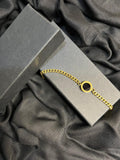 BLACK CIRCLE GOLDEN BRACELET