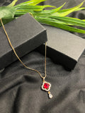 ELEGANT RED STONE PENDANT